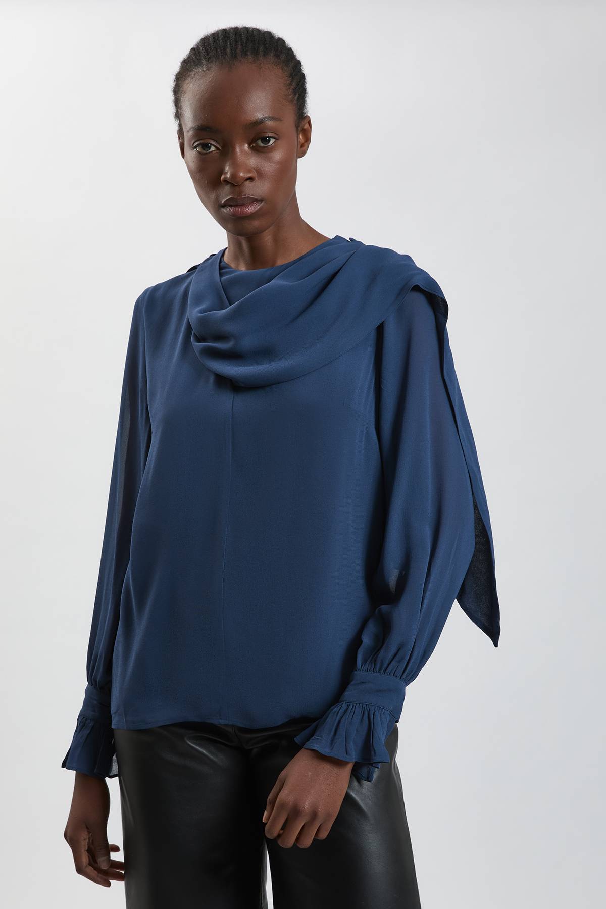 KarenMillen Chemisier En Viscose Tissée Avec Détail Foulard