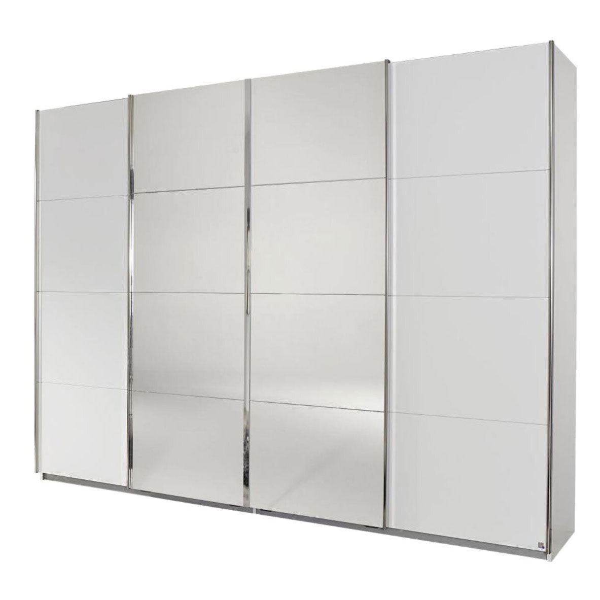 Schwebetürenschrank - alpinweiß - 271 cm