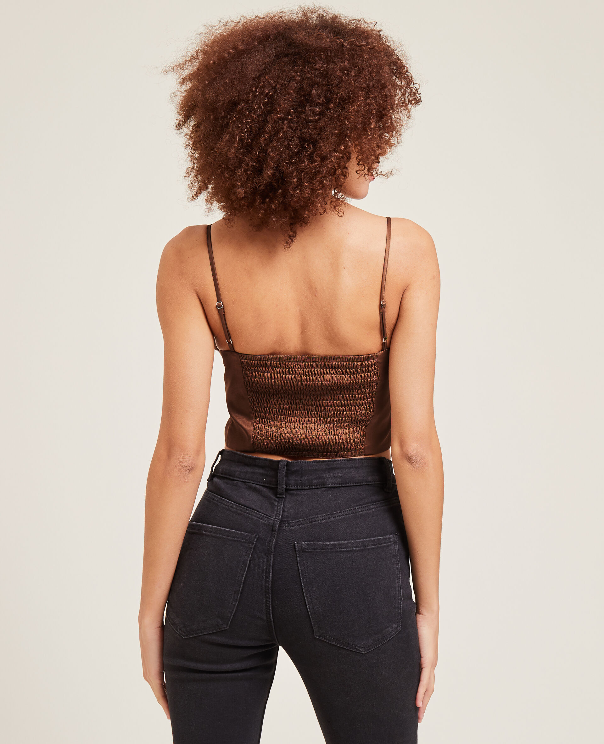Top bénitier satiné - Marron