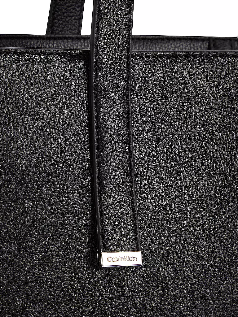 CALVIN KLEIN Tasche - Shopper CK PLAQUE Medium schwarz