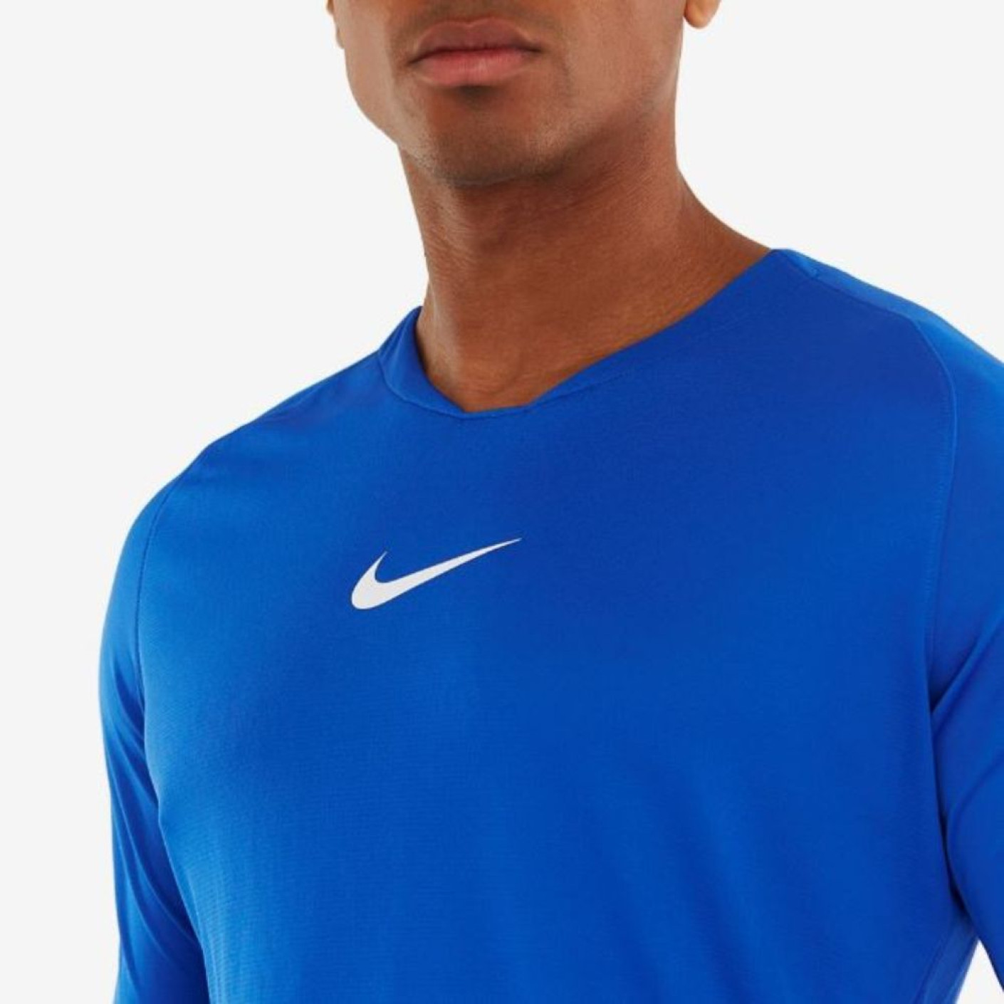 Nike Dri-Fit Park Ondershirt Lange Mouwen Blauw Wit