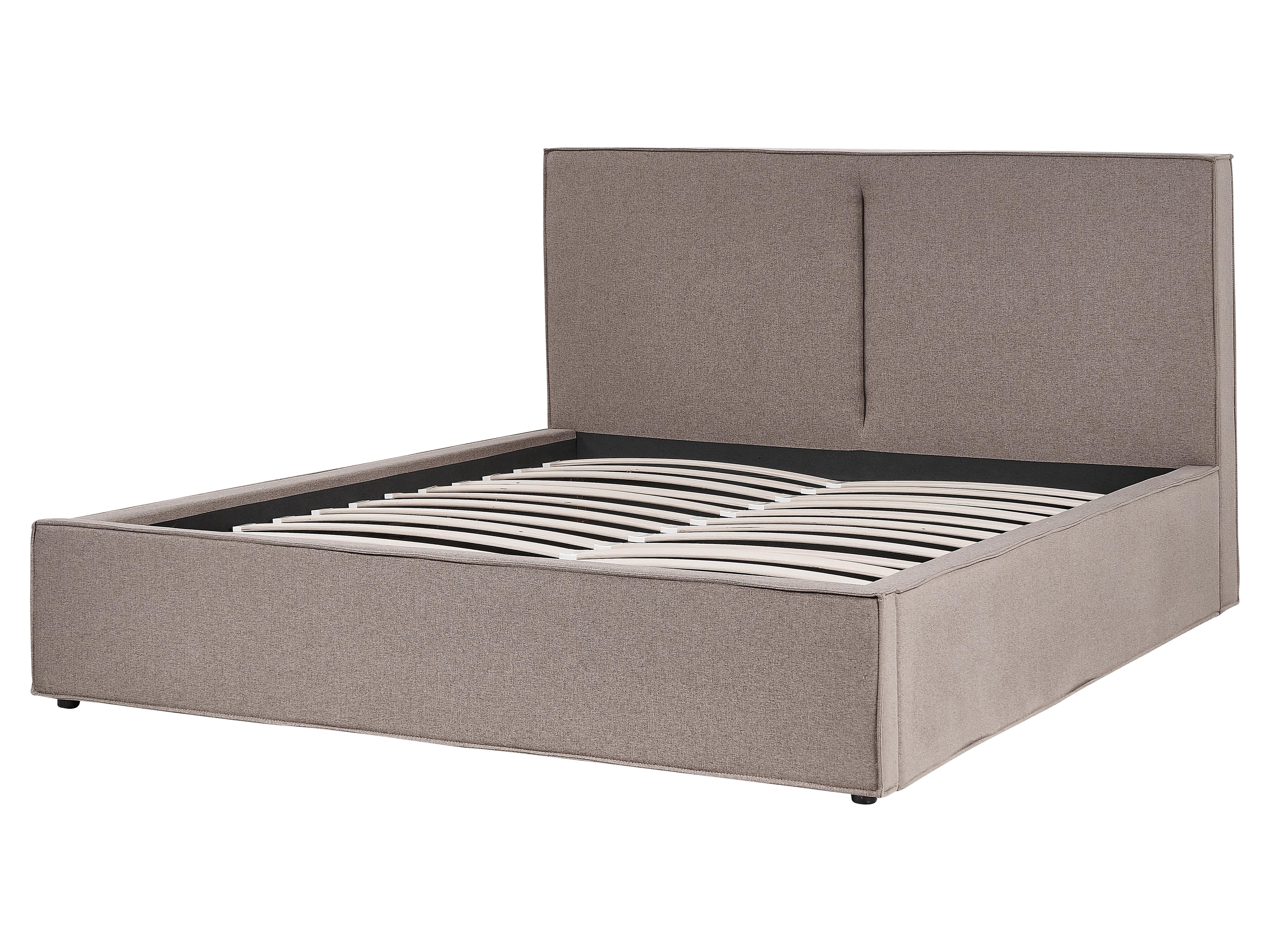 Bed met opbergruimte Stof MOISSAC 160 x 200 cm Taupe