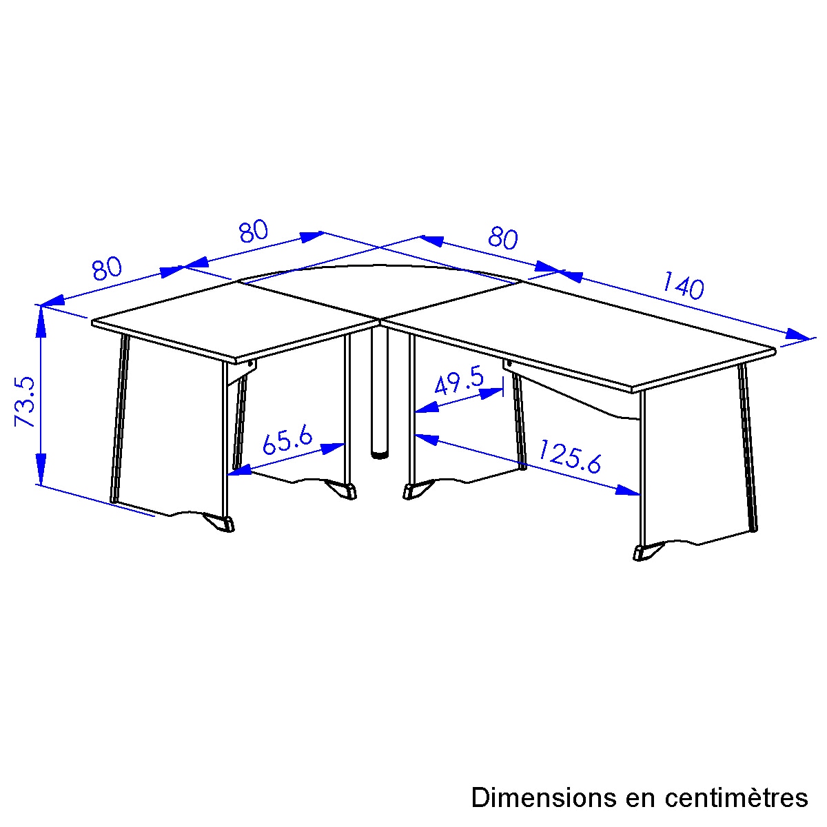 Gami Tischelement »MAMBO« 1 Stk. tlg. Bindungswinkel 90°