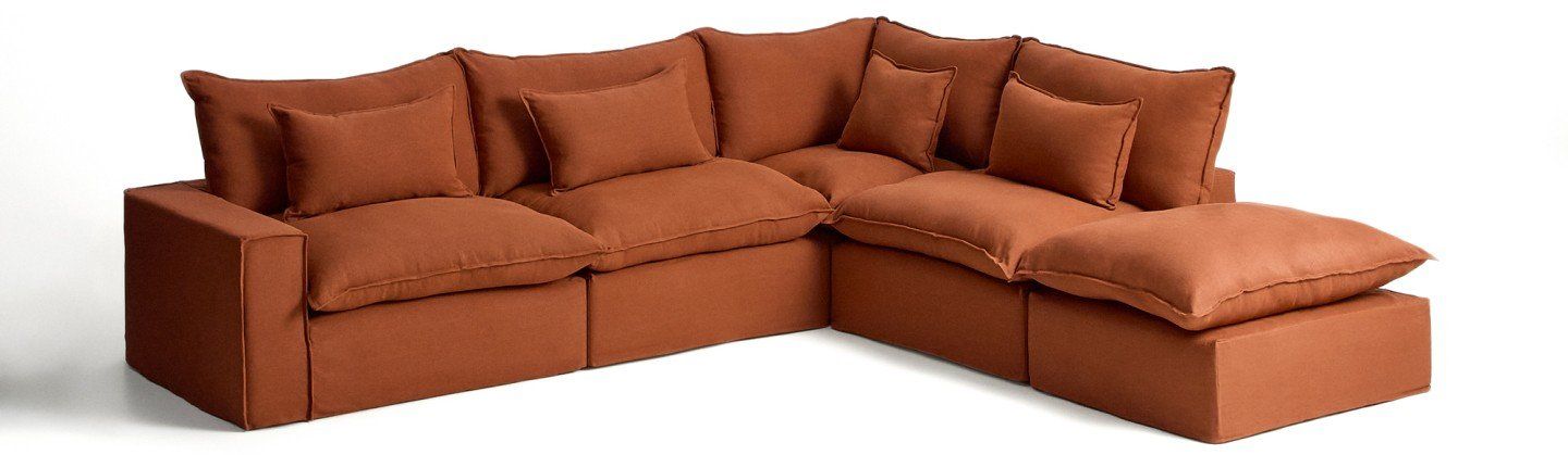 Kave Home Anarela Terracotta Hoekbank