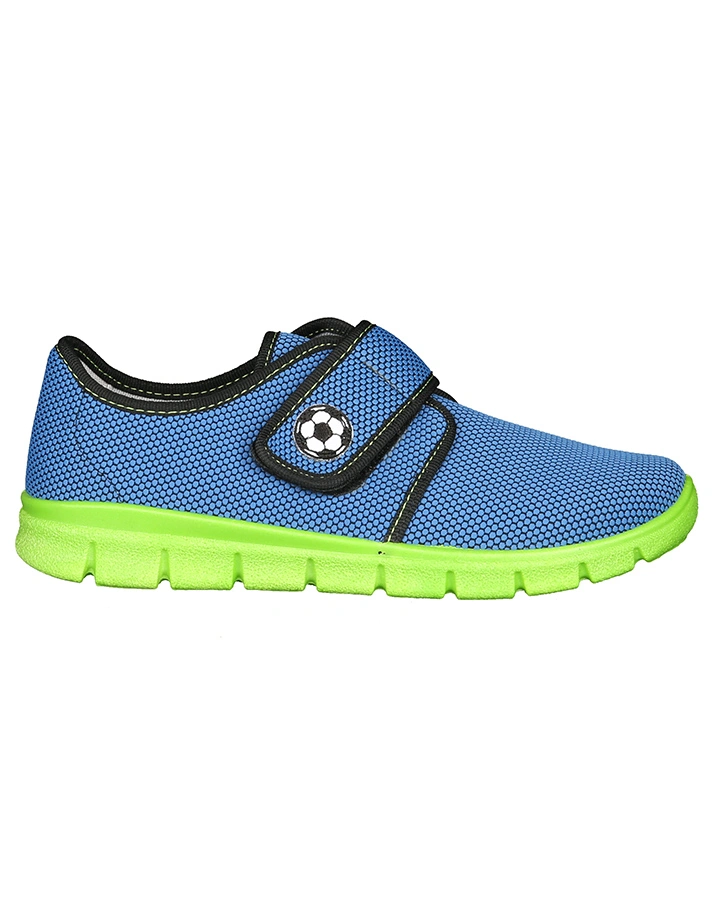 Klett-Hausschuhe BOBBY FOOTBALL in blau/grün
