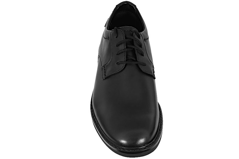 CLARKS ATTICUSLTLOGTX VANDTÆT HERRESKO I SORT GLAT SKIND
