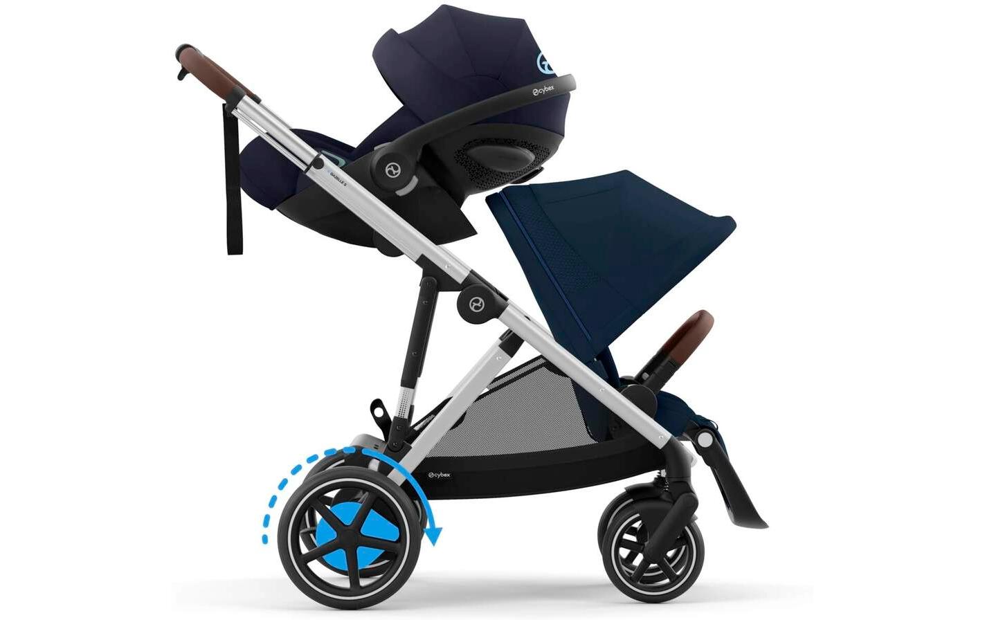 Kinderwagen eGazelle S Dunkelblau<br>Elektrischer Kinderwagen mit 20 Kombinationen
