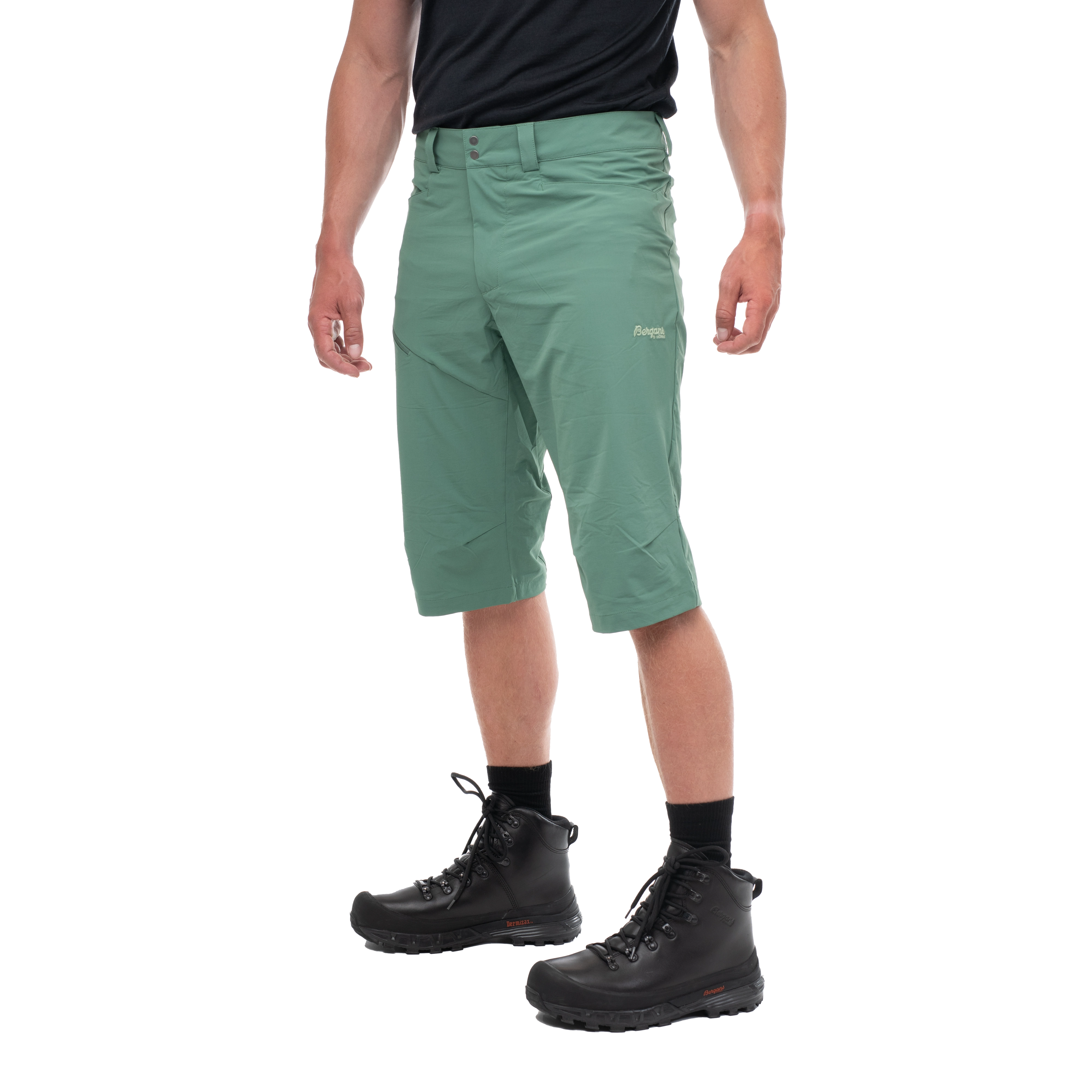Vandre Light Softshell Long Shorts Men Dark Jade Green