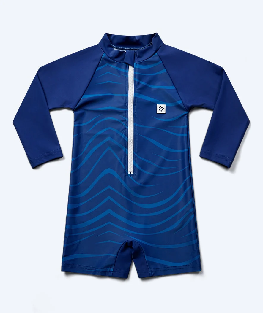 Watery UV-dragt til børn - Fjord Langærmet Rashguard - Mørkeblå