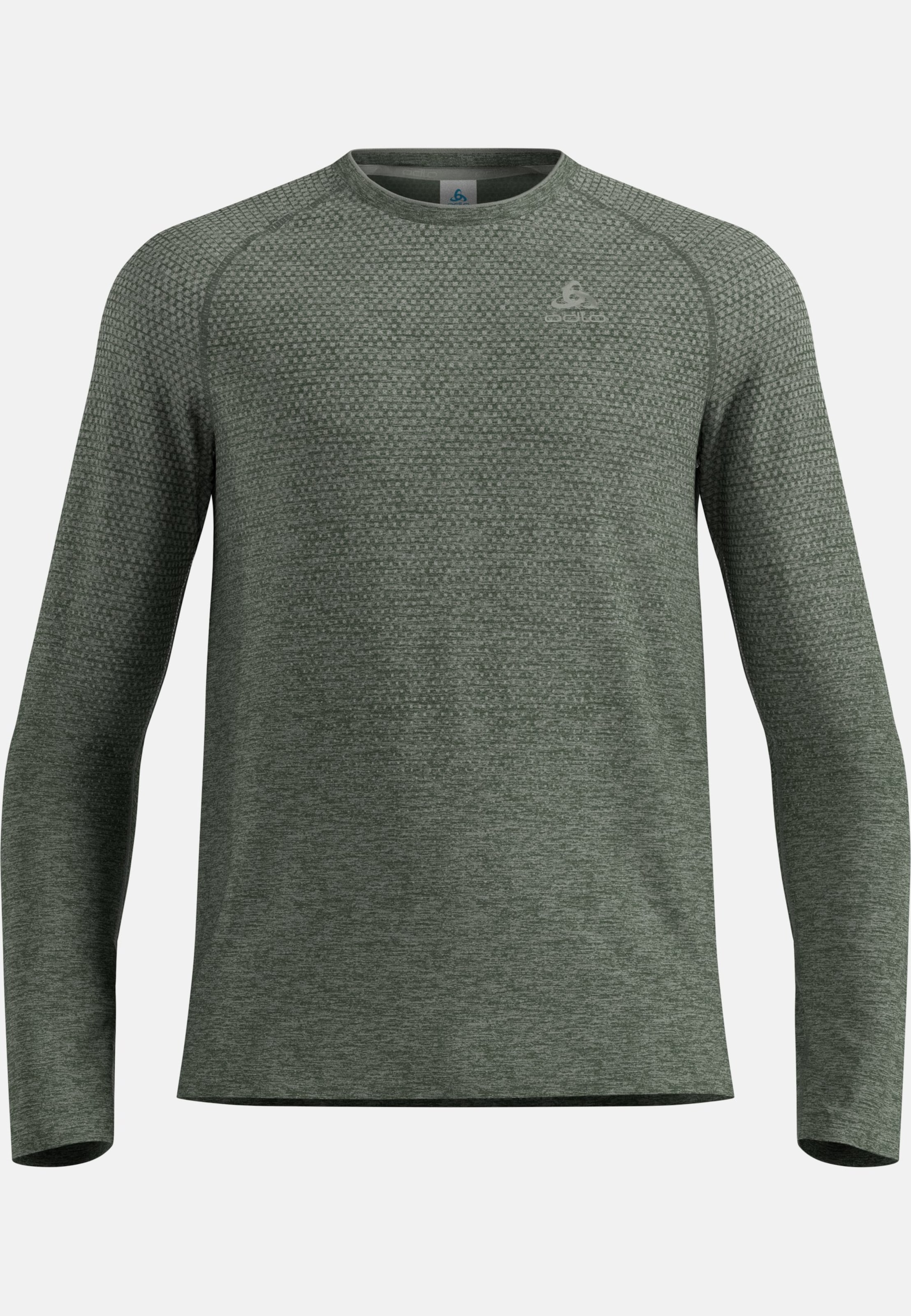Essentials Seamless Langarm-Laufshirt in shadow melange
