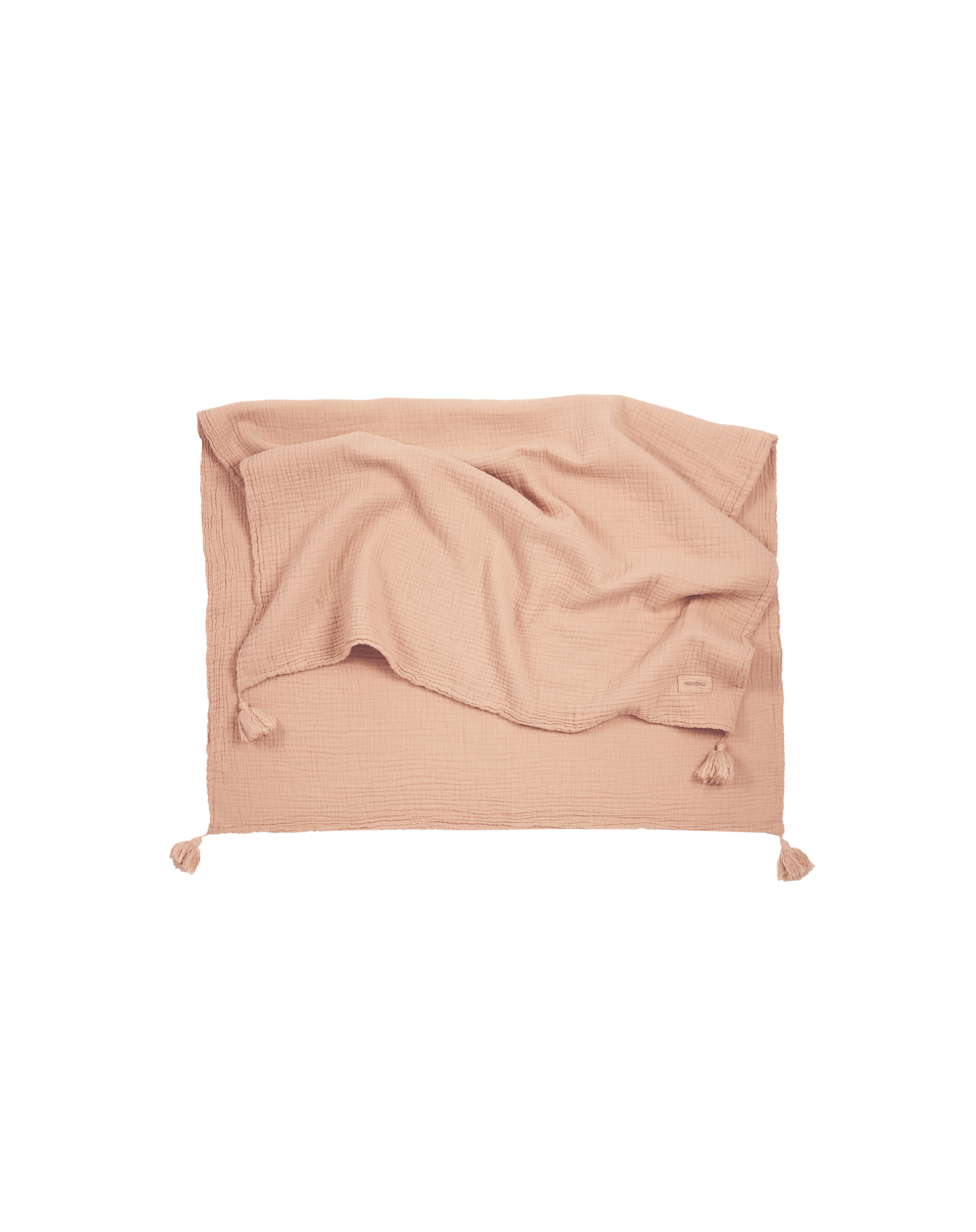 Couverture wabi-sabi en double gaze de coton lavé | Rose