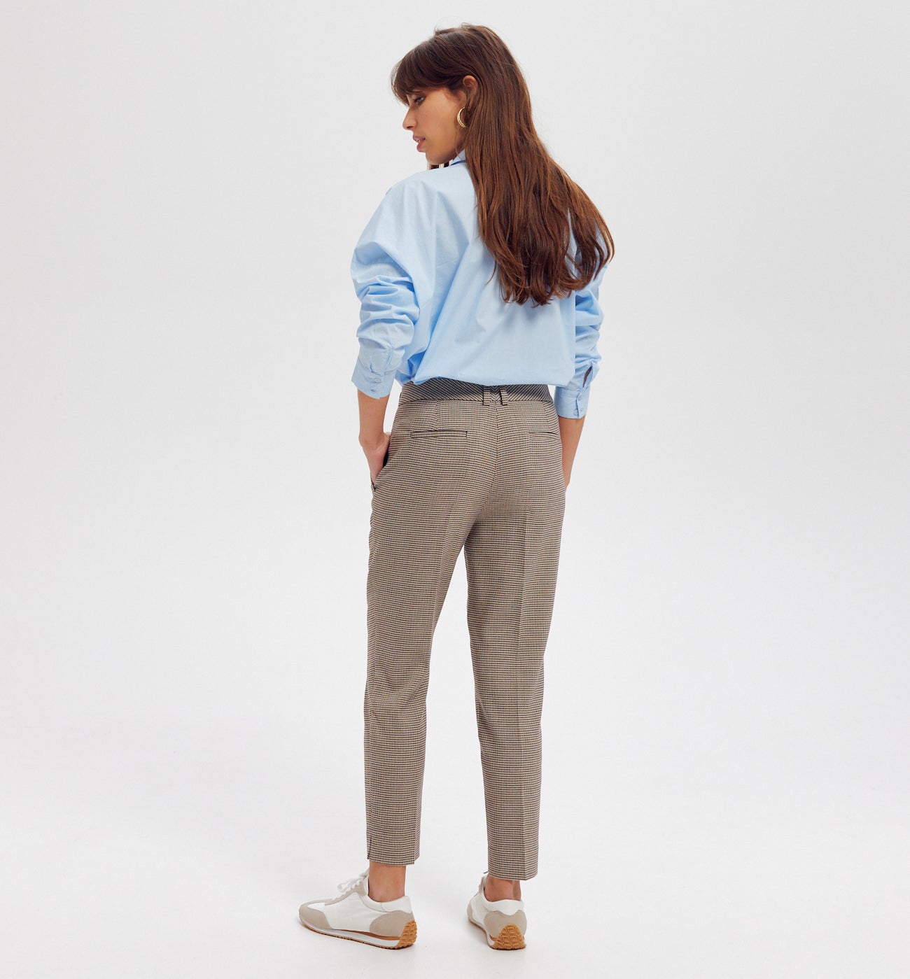 Pantalon cigarette Femme - Carreaux multicolores