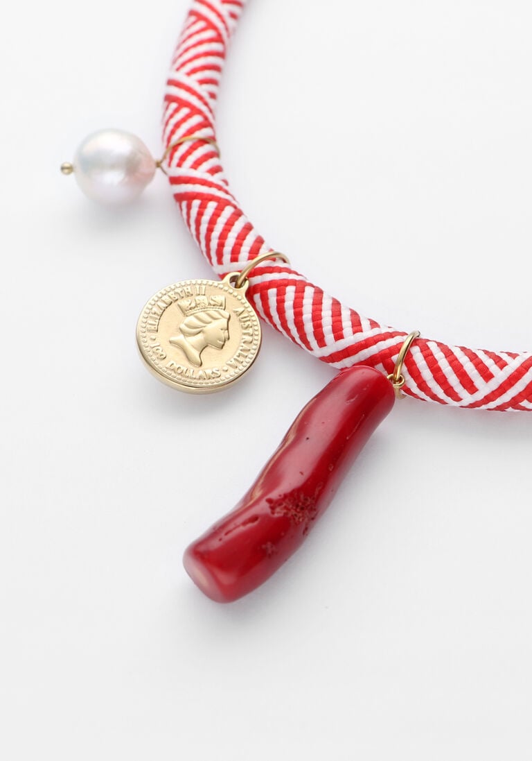 rode bonnie studios kettingen bill pendant necklace