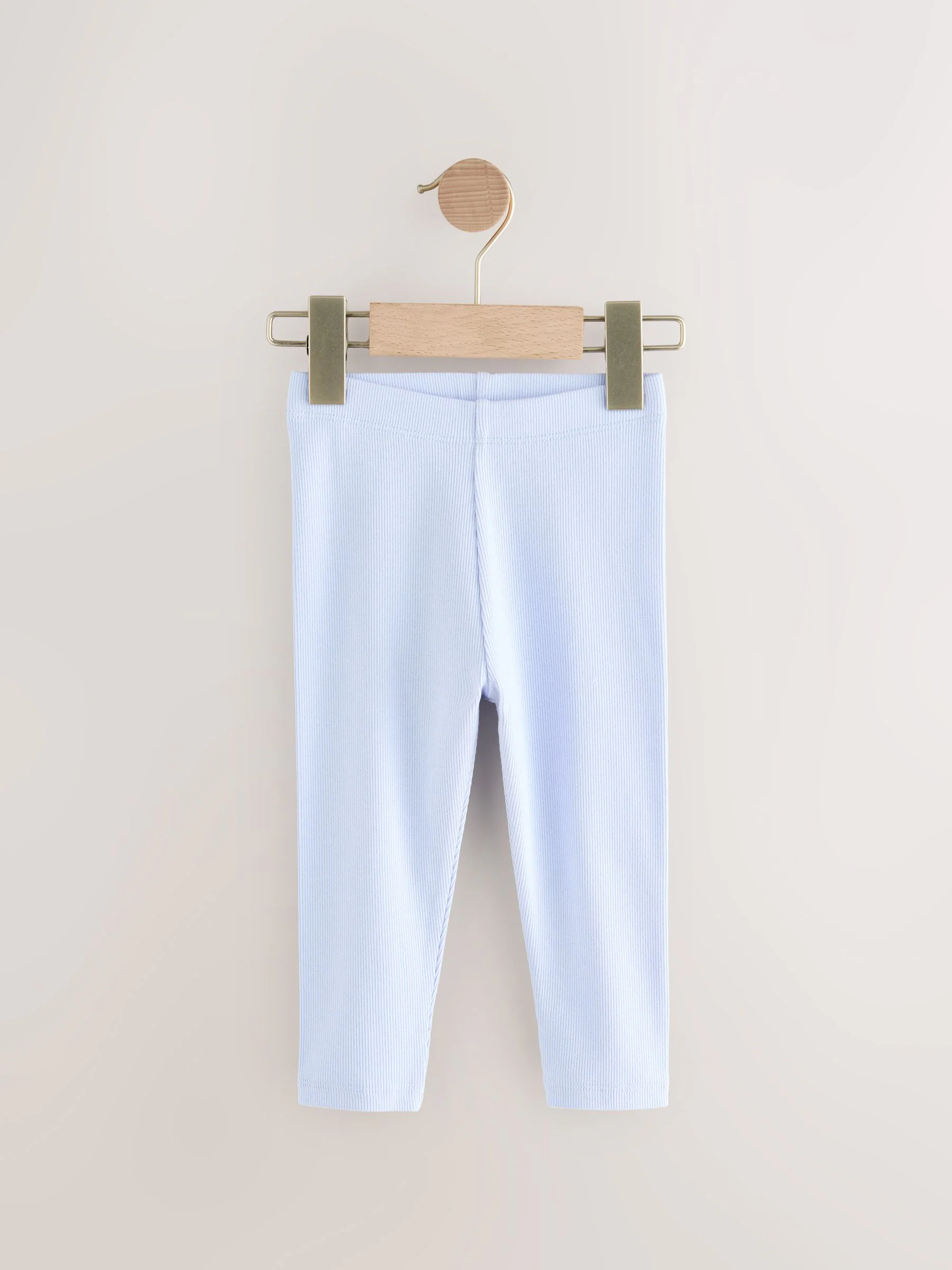 Lichtroze - Verpakking van 5 geribbelde Leggings (3mnd -7jr)