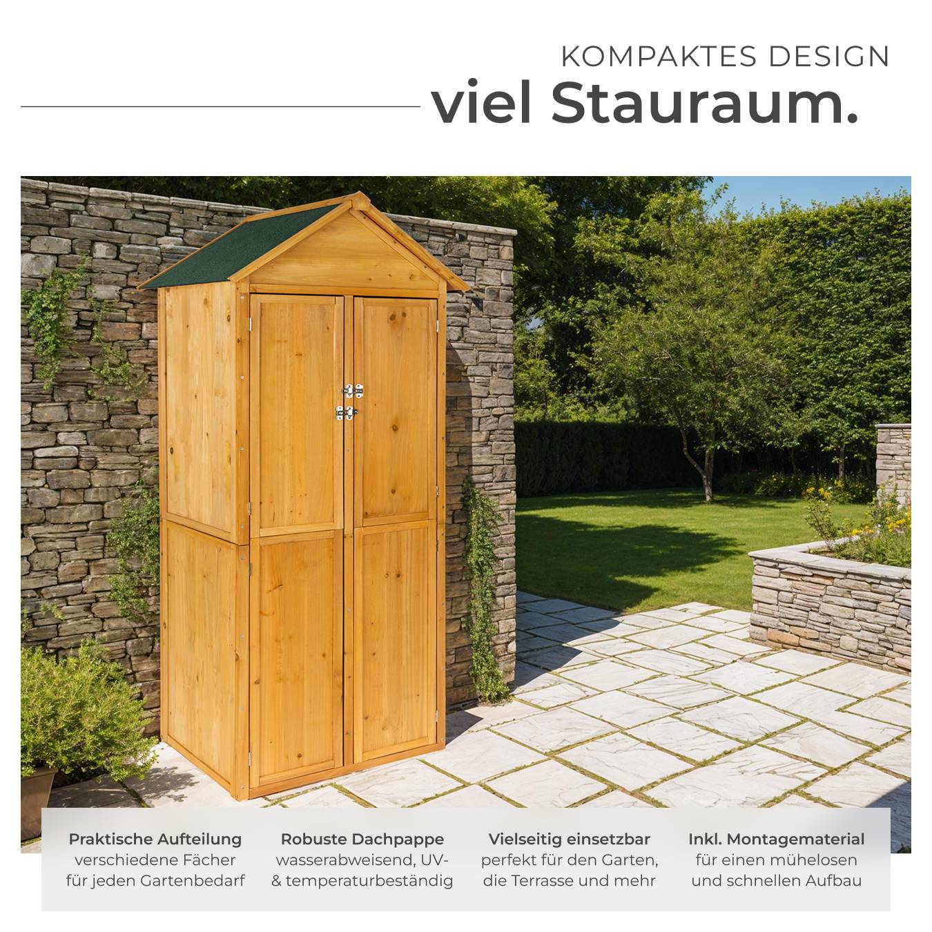 Gartenschrank mit Satteldach Kadi
