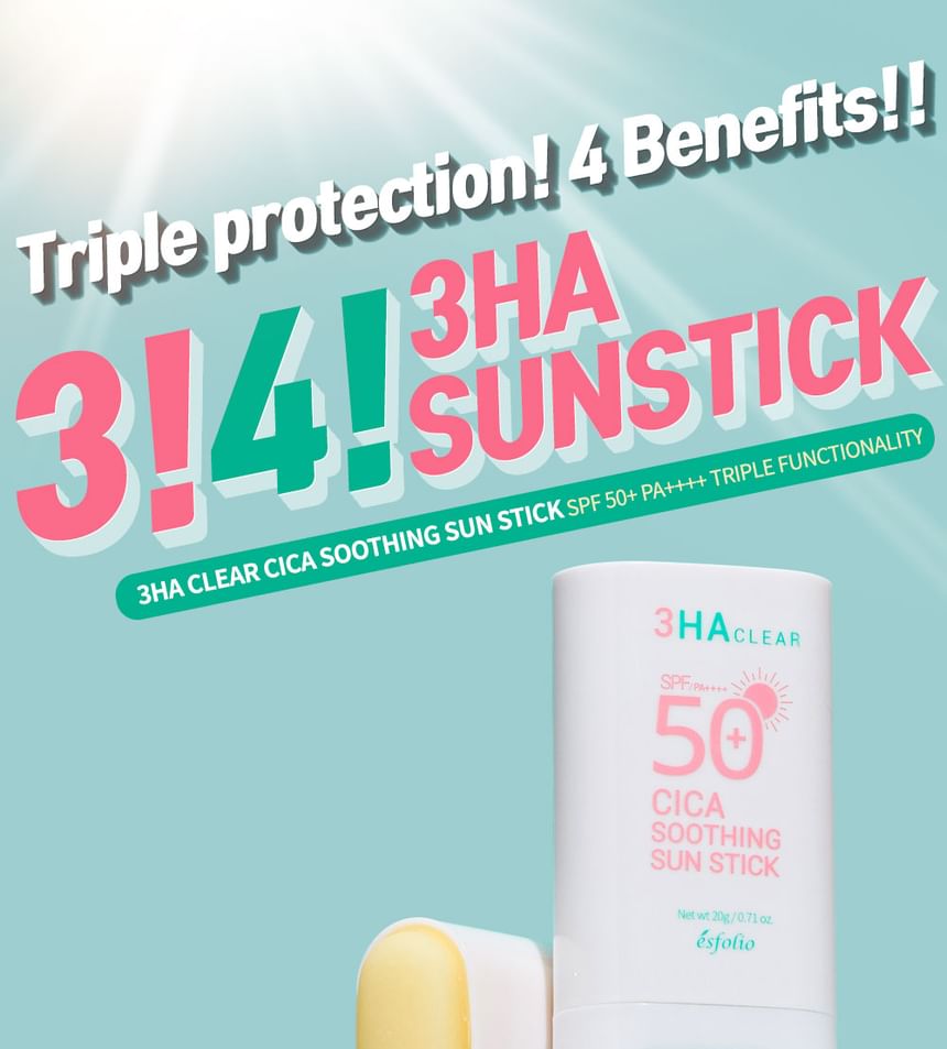 esfolio - 3HA Clear Cica Soothing Sun Stick
