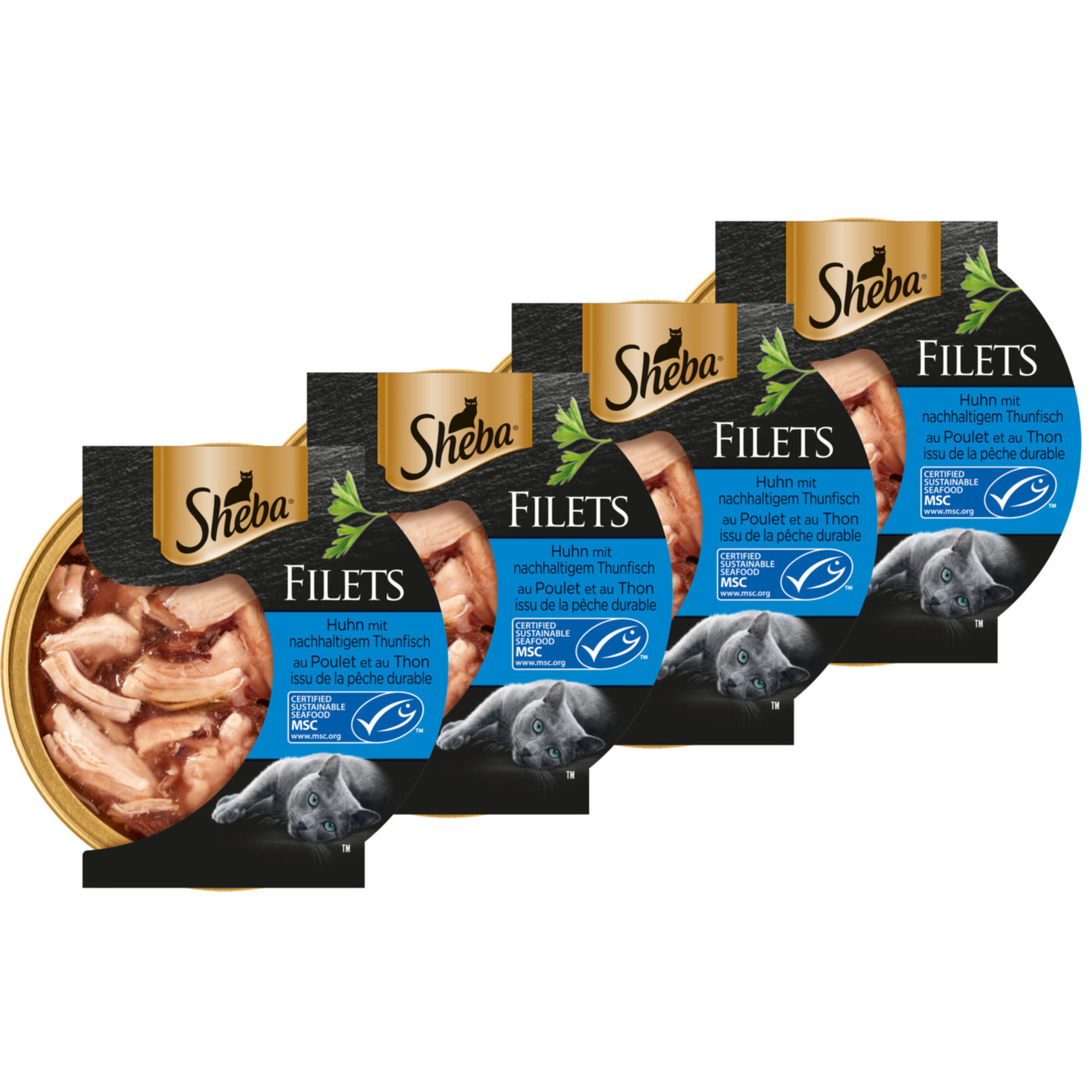 Sheba Filets Huhn & Thunfisch 4x 60g