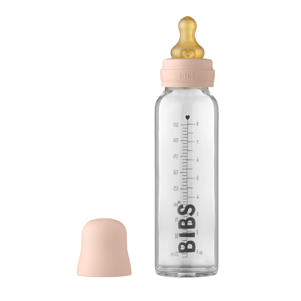 Bibs Glazen Babyfles Complete Set Blush225 ml