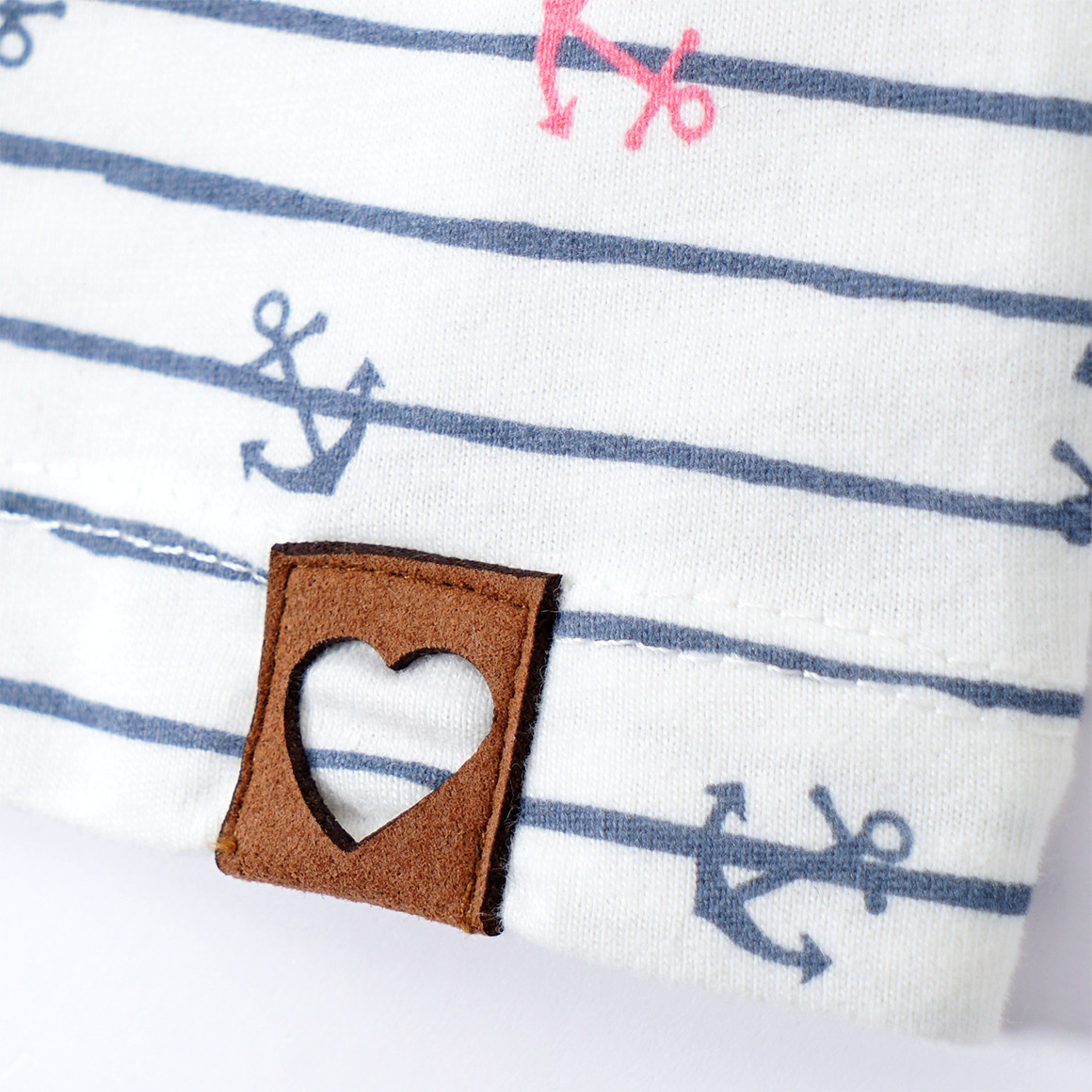 Yigga Mädchen T-Shirt mit Anker-Print weiss