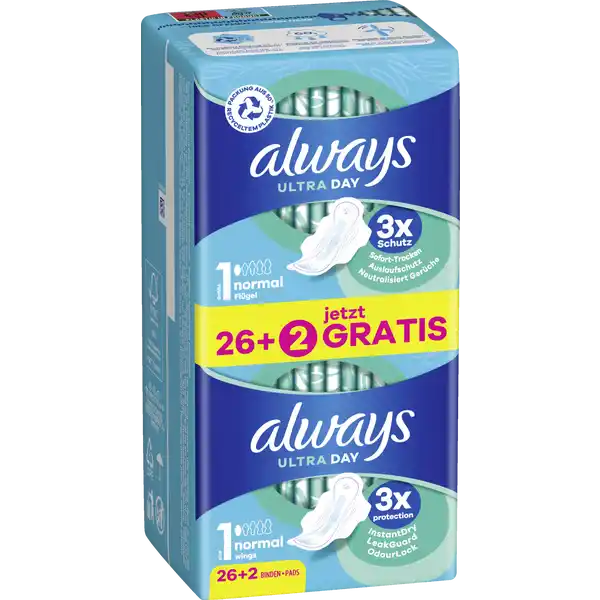 Ultra Day Binden Normal mit Flügeln Big Pack + 2 Gratis