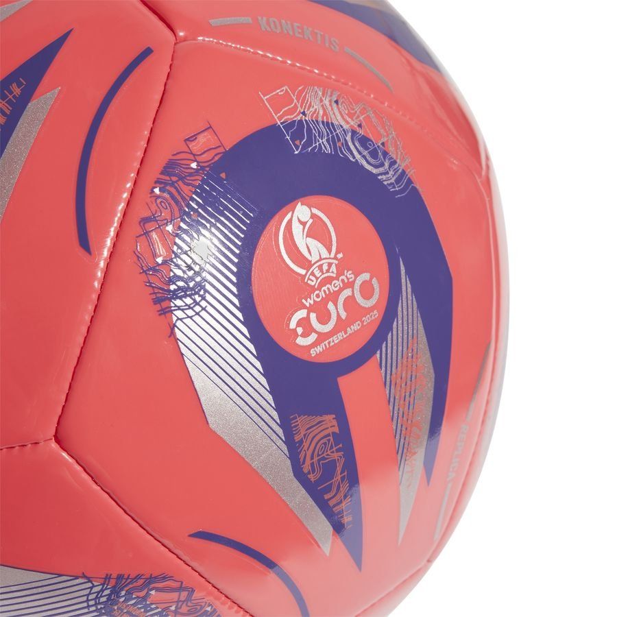 adidas Ballon Konektis Club Women's EURO 2025 - Rouge/Violet/Argenté
