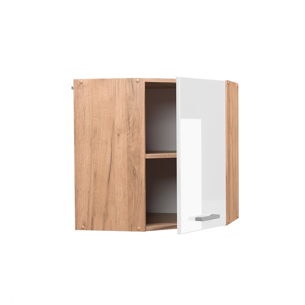 Vicco Eckhängeschrank Küchenschrank Küchenzeile R-Line 57 cm Goldkraft Weiß