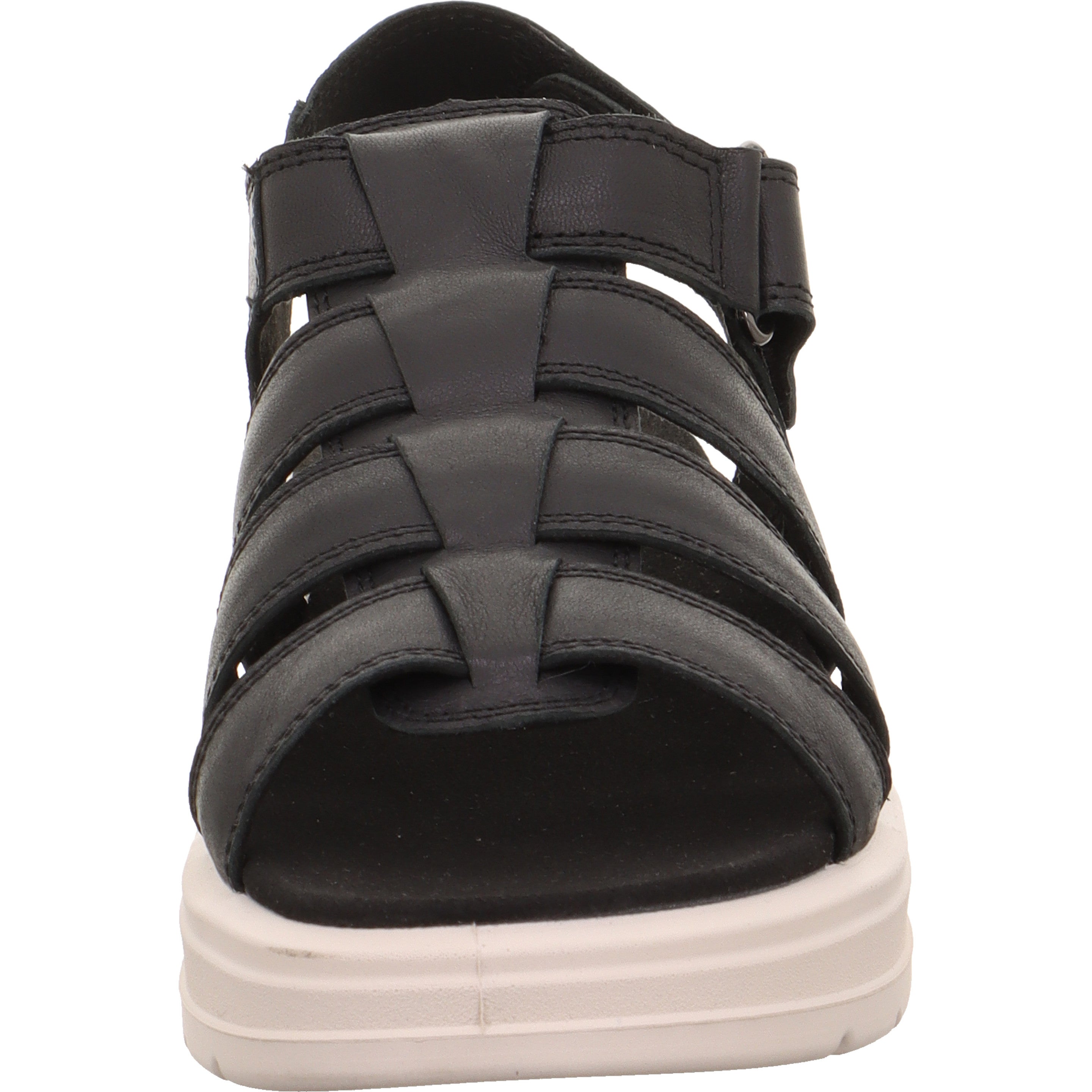 legero SUNWALKER Damen  Plateau-Sandale mit Klettverschluss - Farbe: Schwarz - Größe: 36