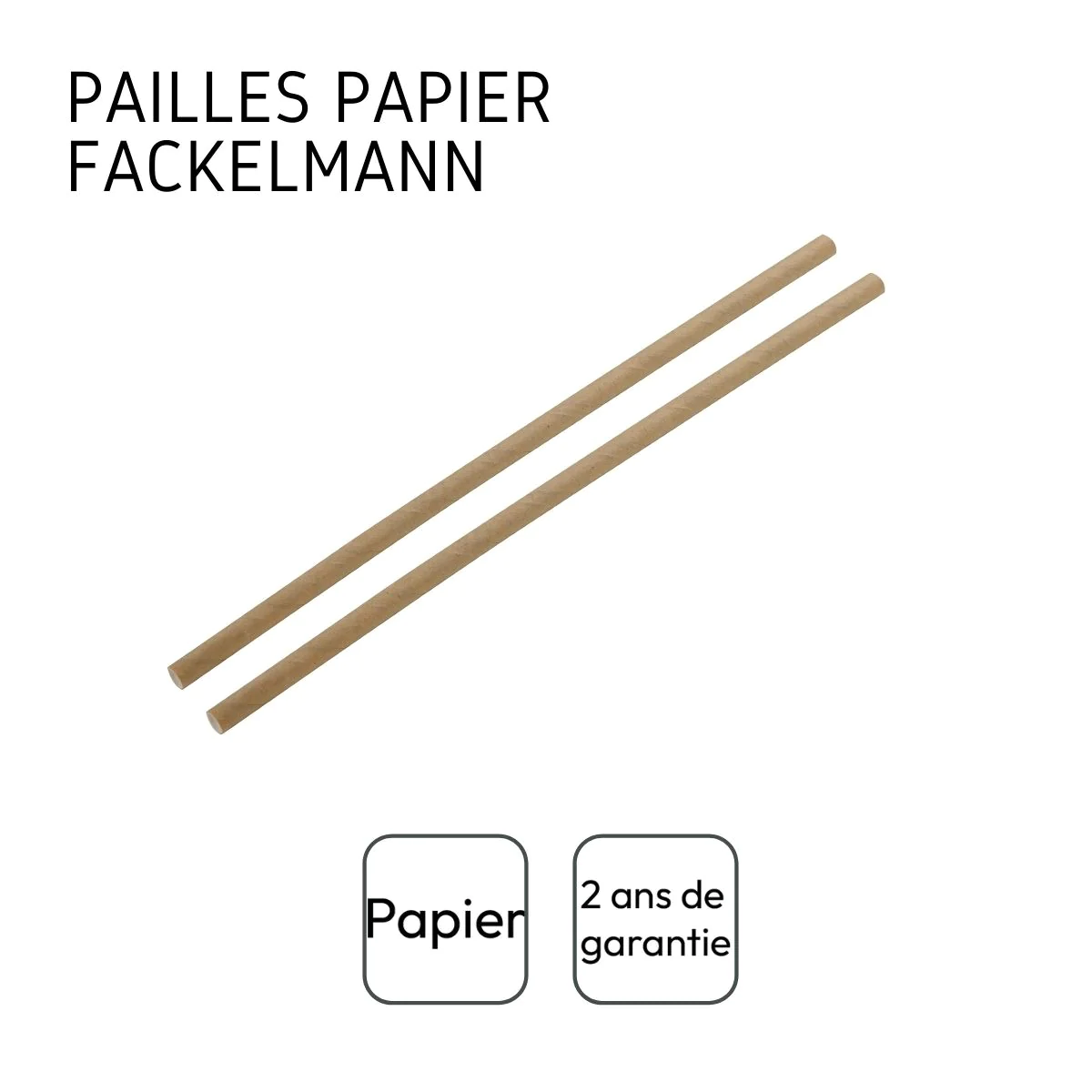Boite de 250 pailles en papier brun Eco Friendly Fackelmann