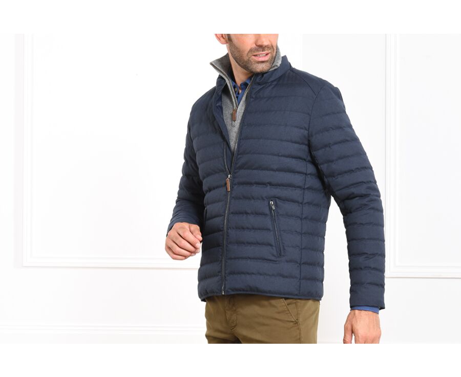 Doudoune légère hiver homme Toile Navy - SVEN