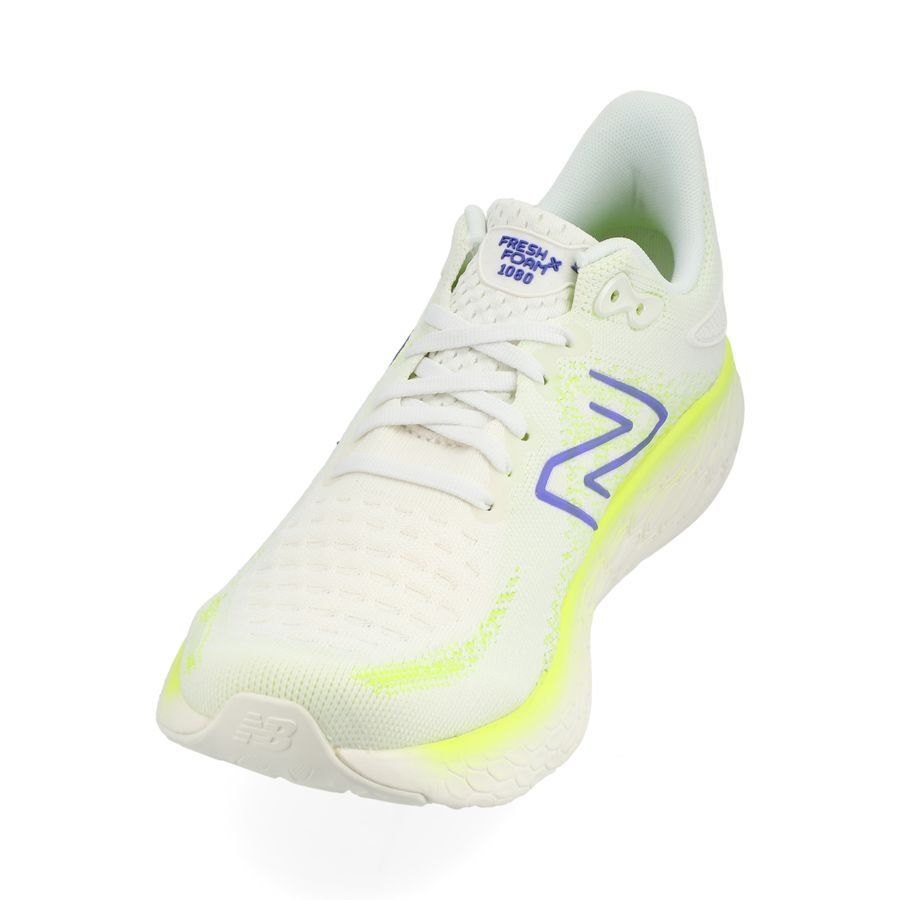 New Balance Chaussures de Running Fresh Foam 1080v12 - Blanc/Jaune Fluo Femme