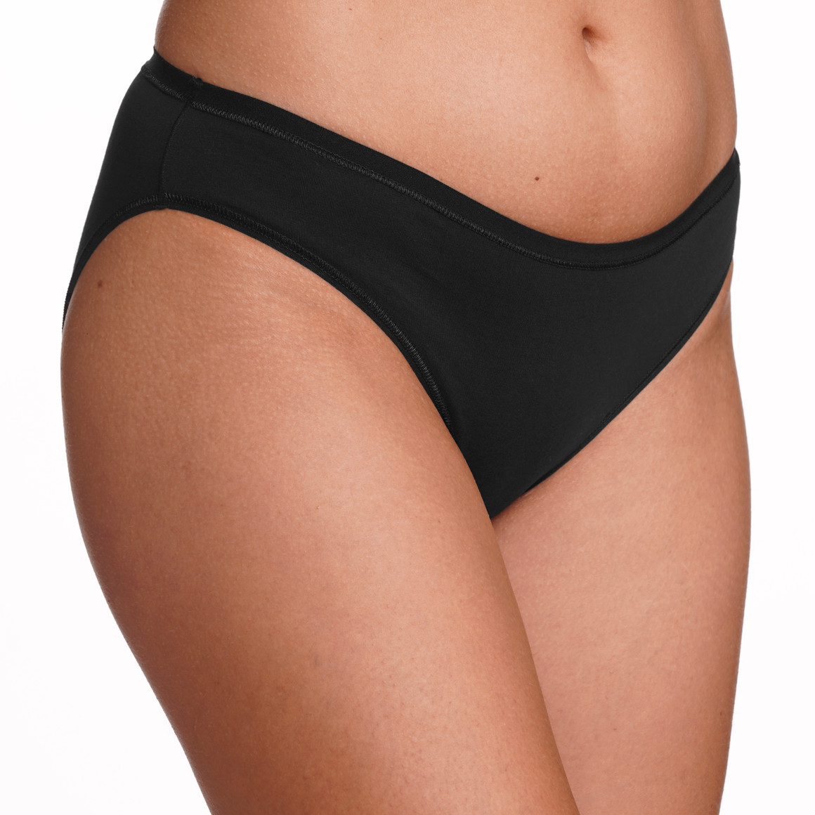 Gina Benotti 4 Damen Slips mit Baumwolle schwarz