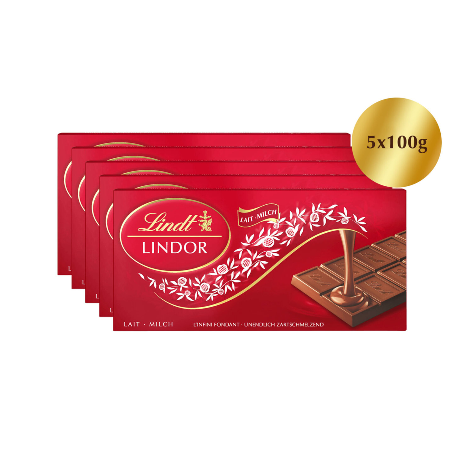 Lindt Lindor Milch 5x100g