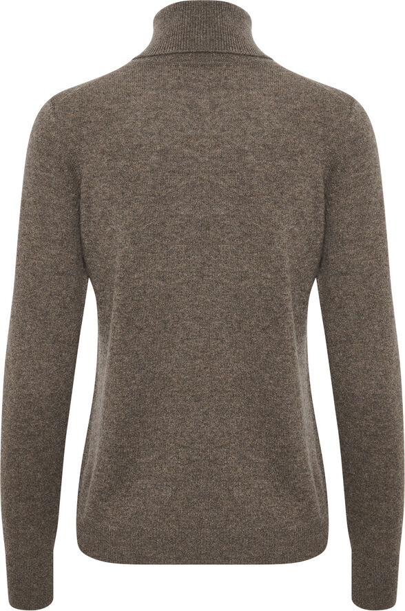 InWear LukkaIW Rollneck Pullover Premium - 100% Cashmere Brown melange