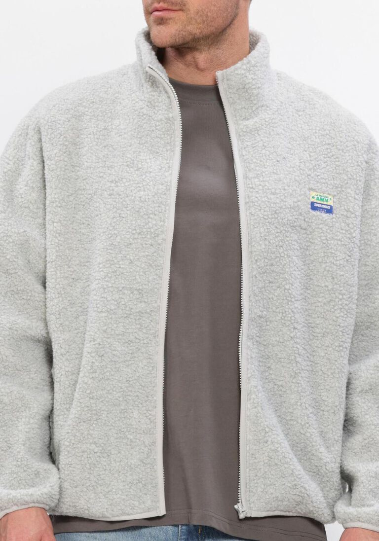 lichtgrijze american vintage vest hoktown zip