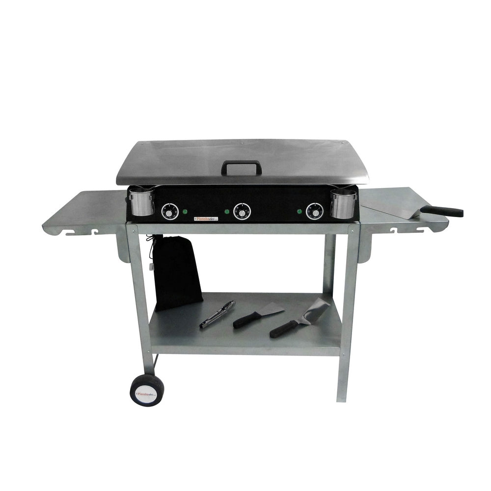 Pack plancha électrique PlanchaElec Lux 830 Carbon - Chariot Odéon 830