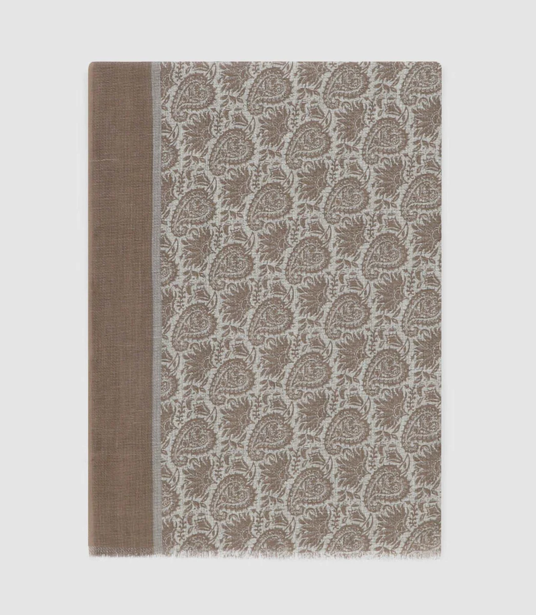 Chèche à imprimé beige AZIA