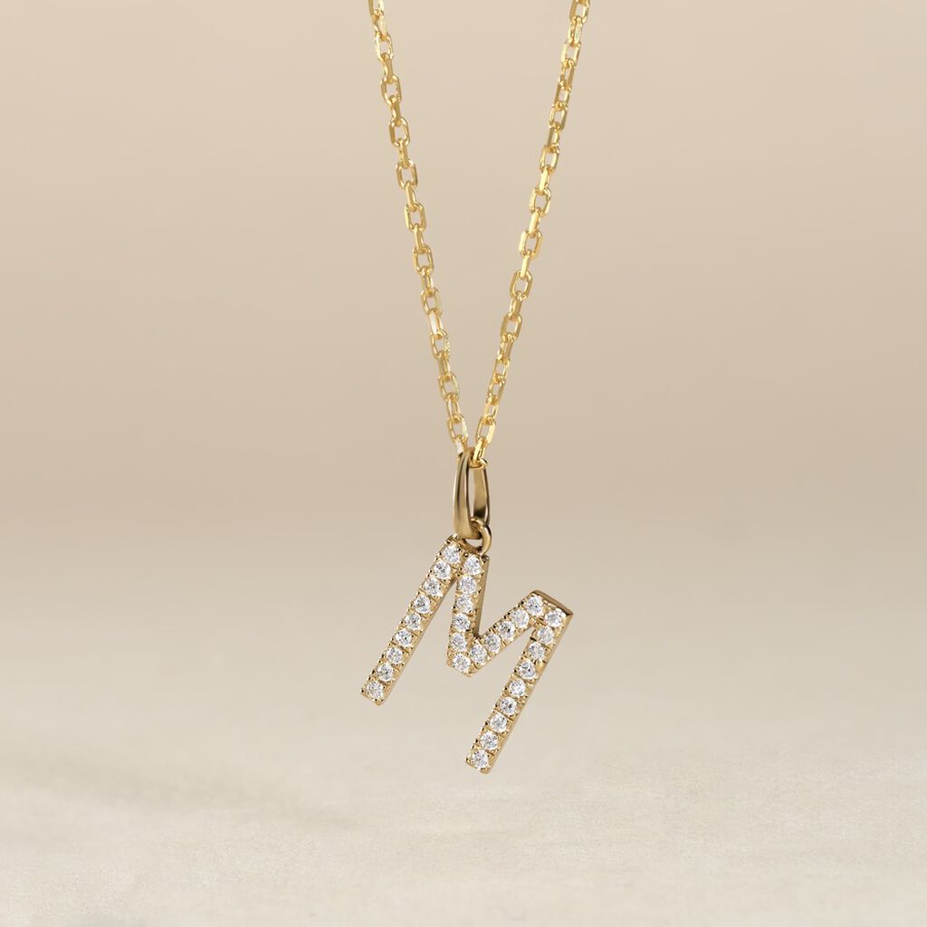 Pendentif Klementine Or Jaune Oxyde De Zirconium
