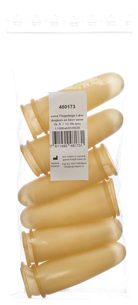 SANOR Fingerling Latex Gr6 gepudert leicht Btl 12 Stk