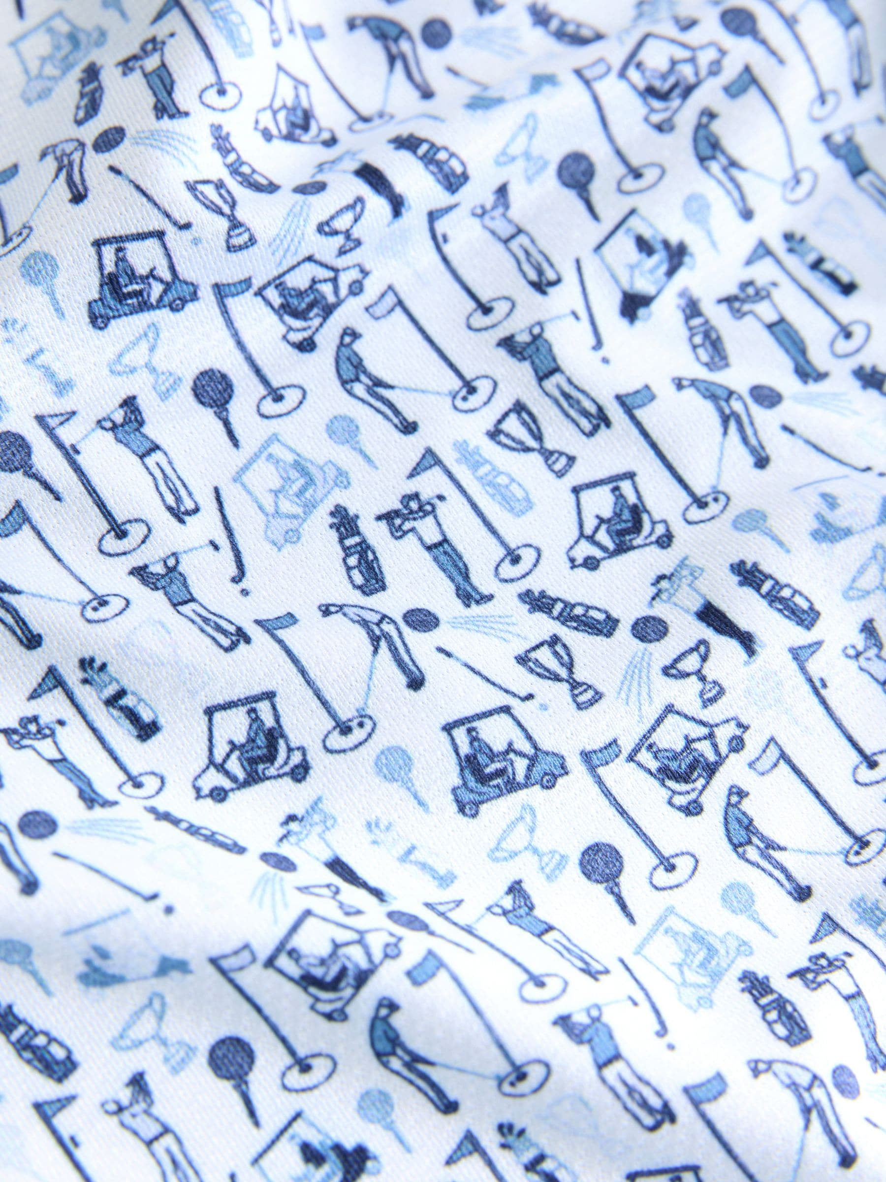 Wit - Active Geometric Print Golf Polo Shirt