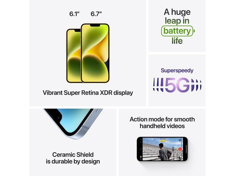 Apple iPhone 14 128 GB Mitternacht IPhone 14. Voller fantastischer Features.