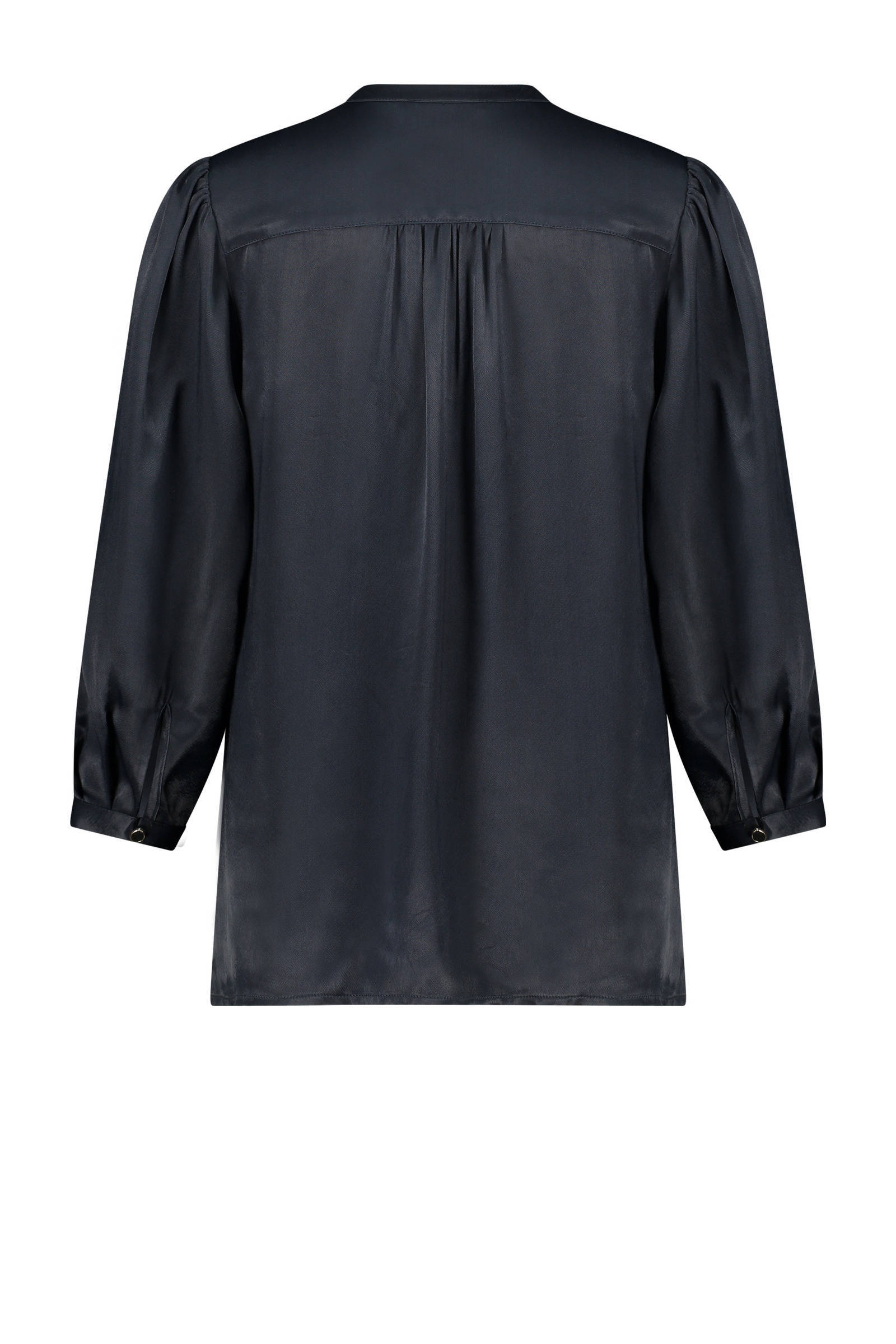 Expresso satijnen blouse donkerblauw