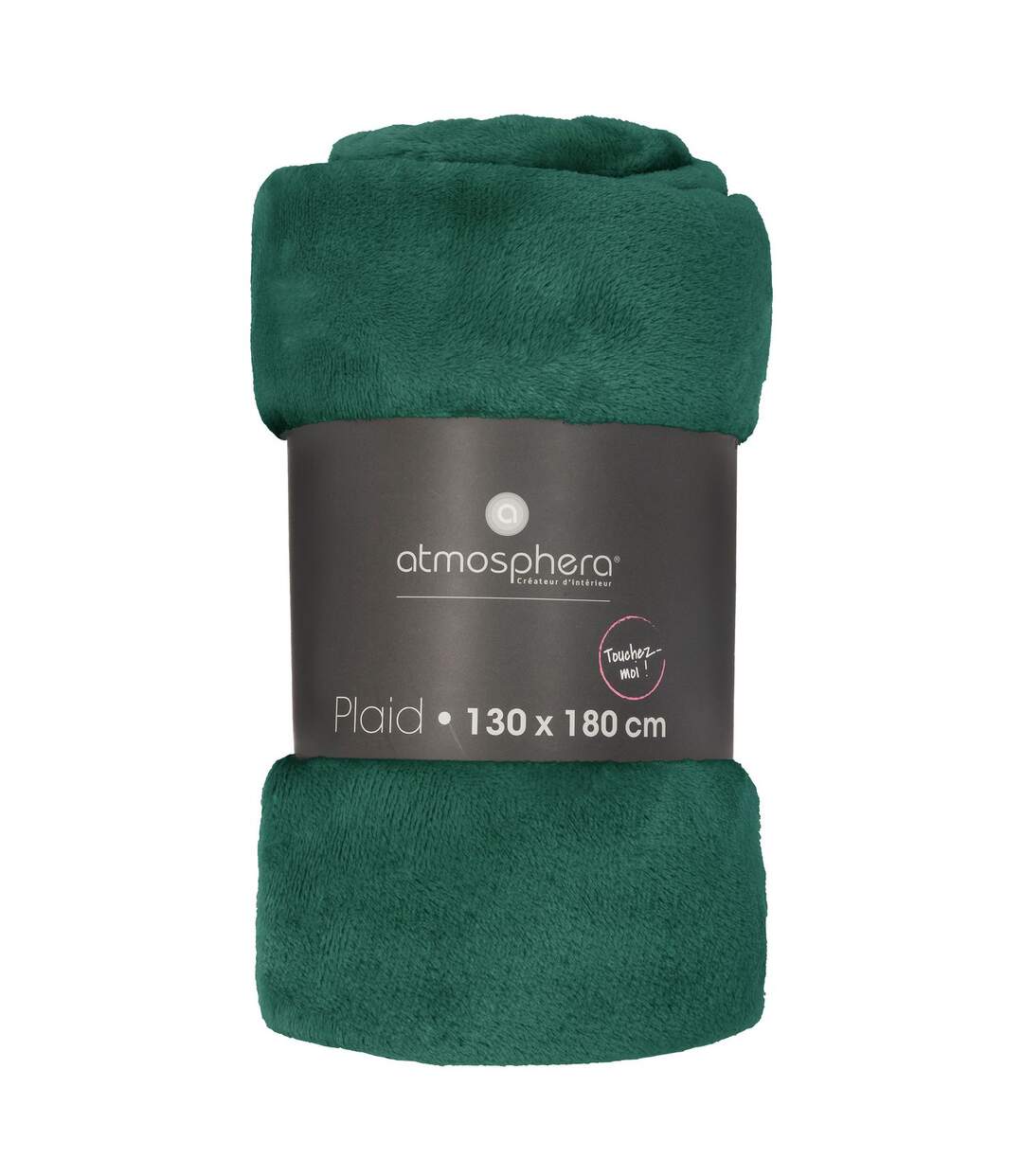 Grand plaid en Flanelle uni - 180x130 cm - Vert