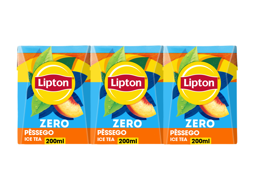 ICE TEA LIPTON PÊSSEGO ZERO 3X0.20L
