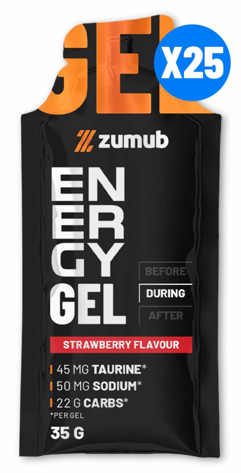 Gel energético Zumub sabor morango 35g
