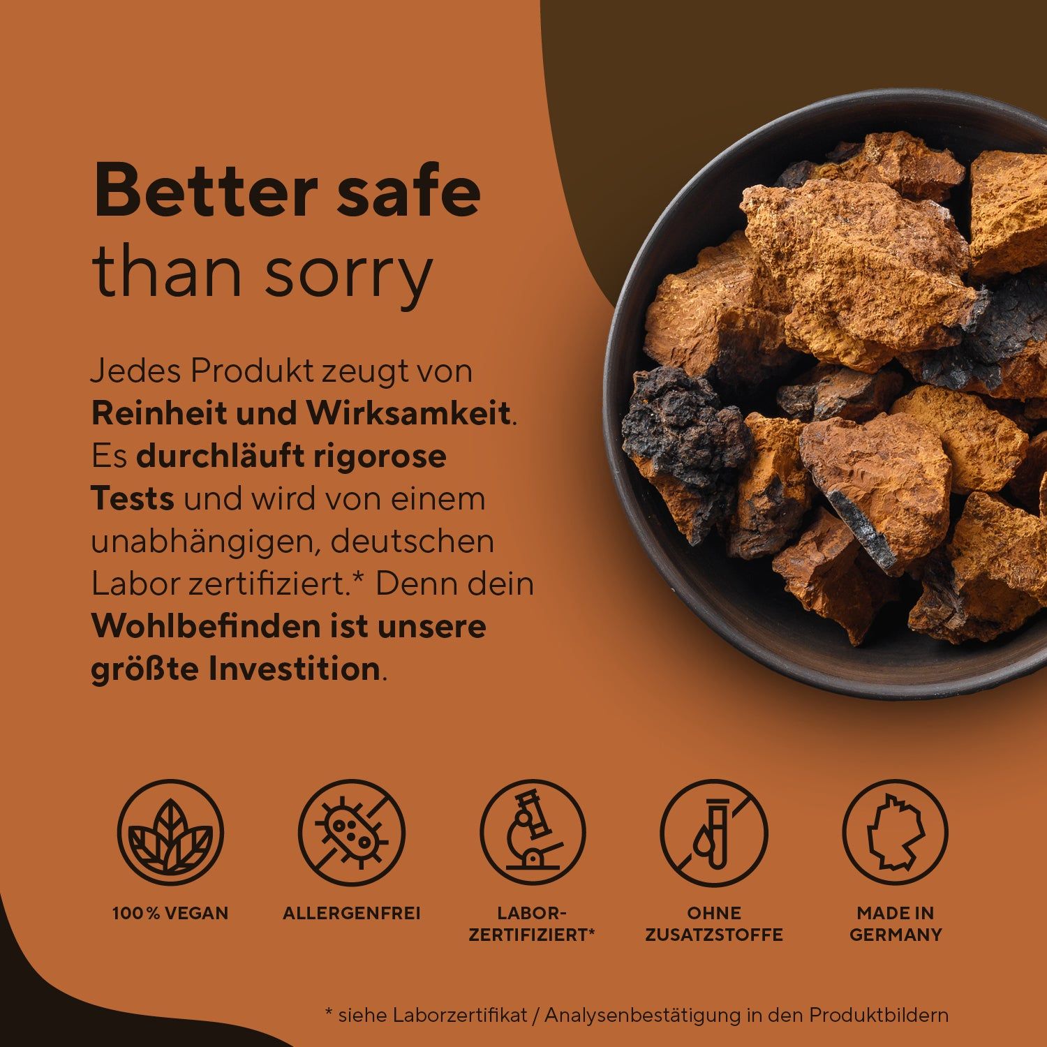 TRUE NATURE® Bio Chaga Kapseln - Mit Polysacchariden & Beta-Glucanen