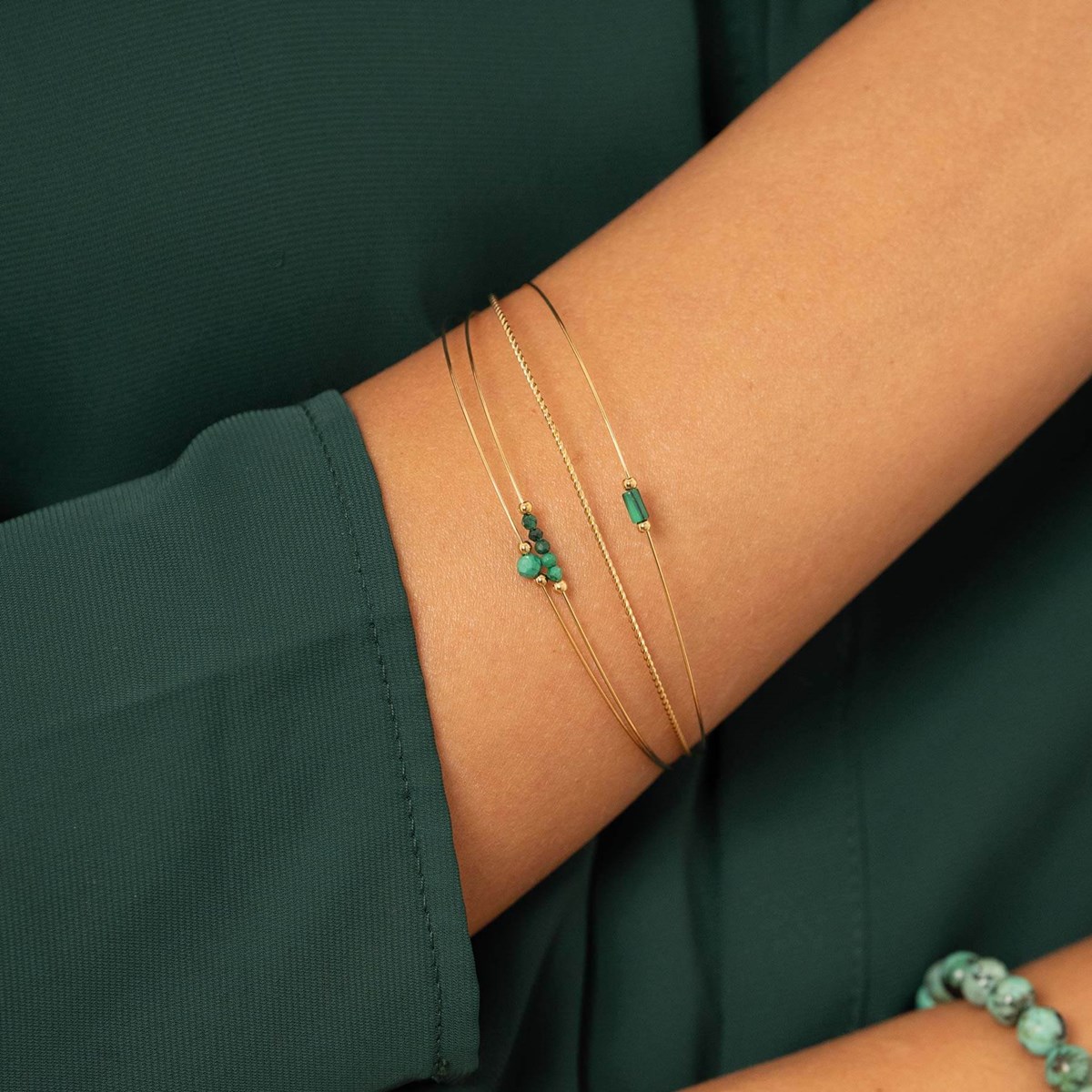 Jonc Isa Pierres Malachite
