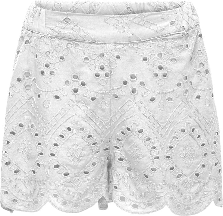 ONLY KOGCLEO LIFE EMB SHORTS WVN Hvid