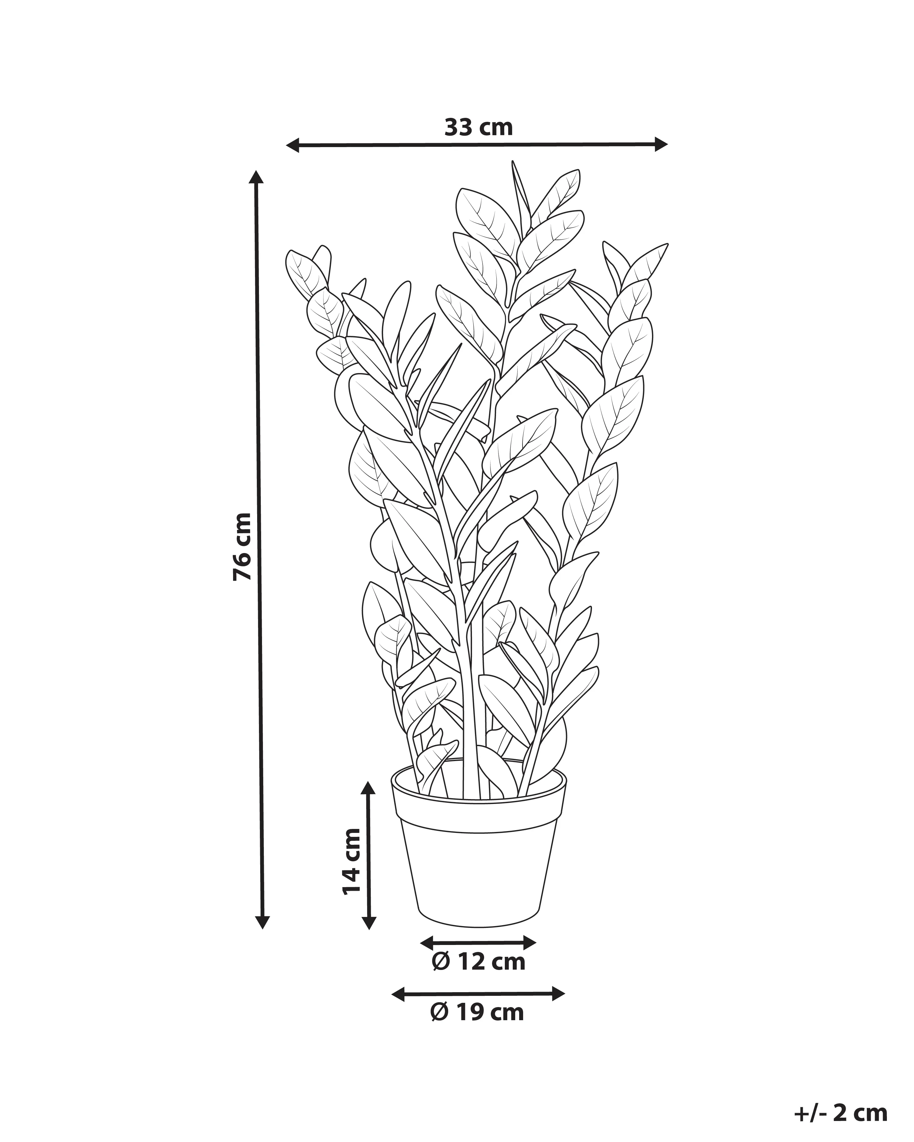 Kunstplant ZAMIIFOLIA 76 cm Groen