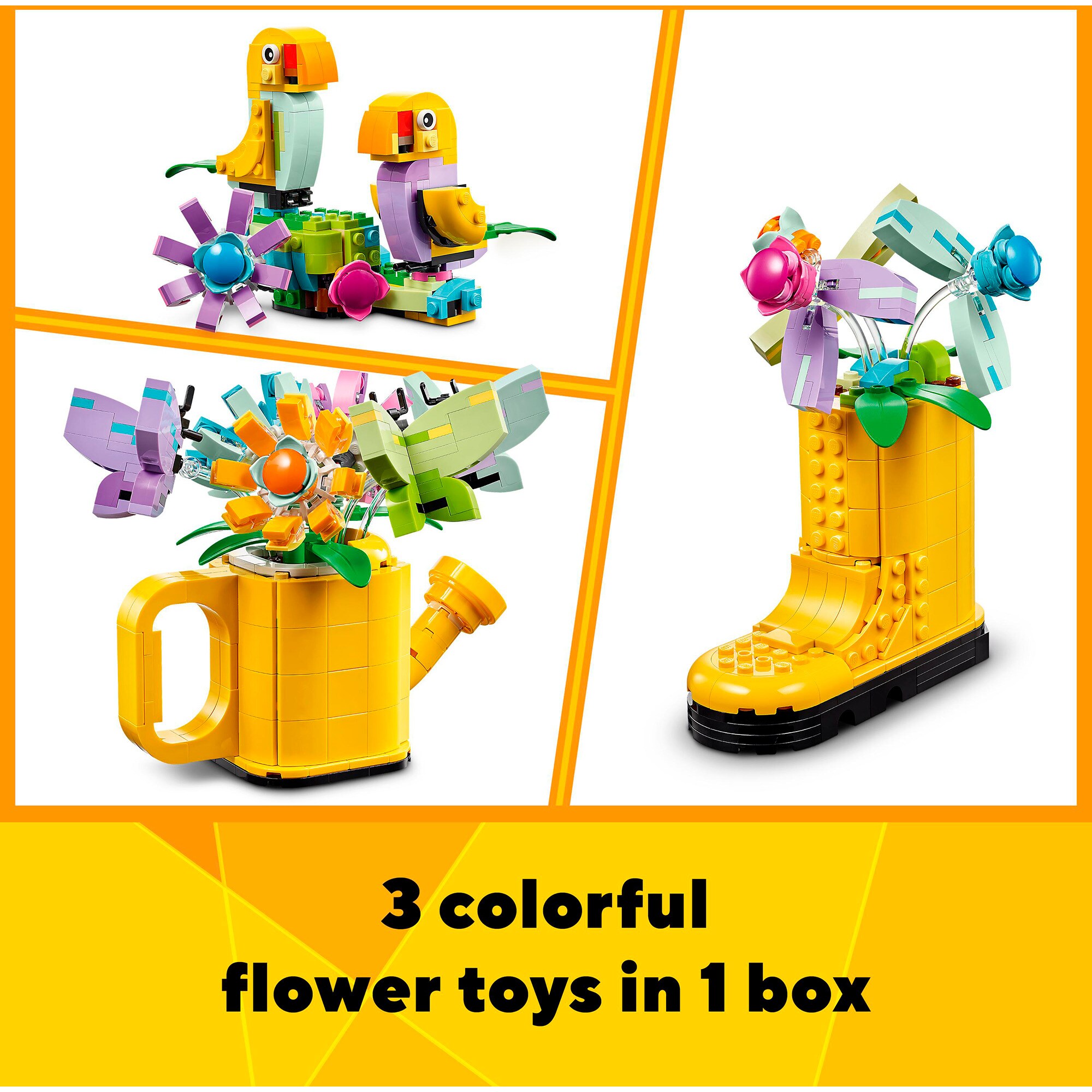 LEGO Konstruktionsspielzeug Creator 3-in-1 Gießkanne mit Blumen