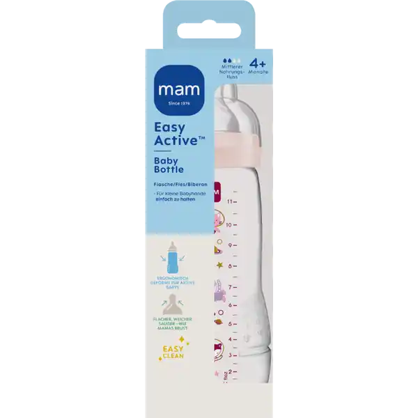 Easy Active Baby Bottle 330ml rosa